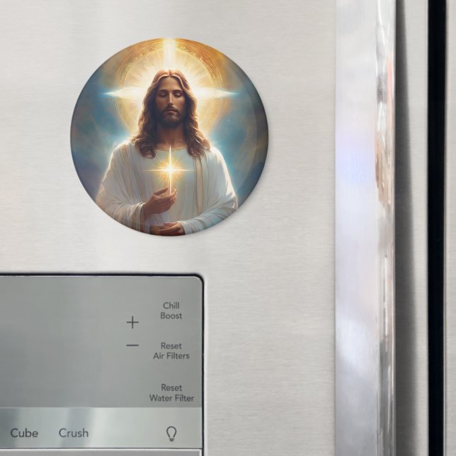 Imã Imagem celestial de Jesus Cristo para sua geladeir (In Situ (Fridge))