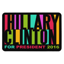 Ímã Imagem Colorida Hillary Clinton 2016