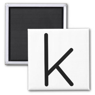 Imã Imagem com Título Carta "k"