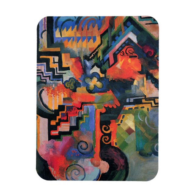 Ímã Imagem "Composição Colorida" (Vertical)