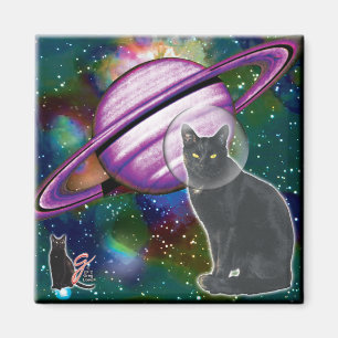 Imã Imagem Cosmo de Gato Espacial
