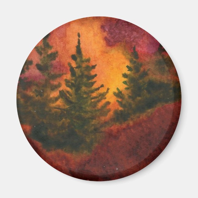 Imã Imagem da Árvore Pine (Frente)