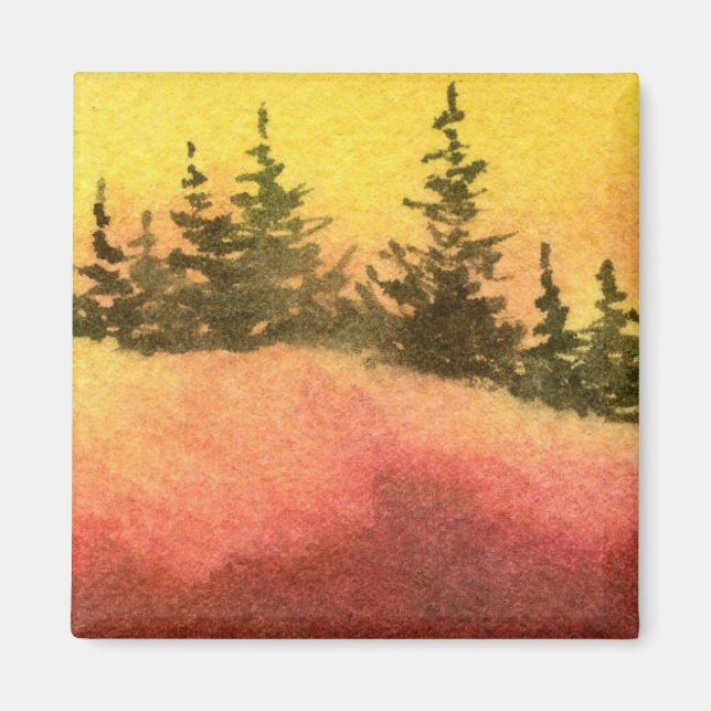 Imã Imagem da Árvore Pine (Frente)