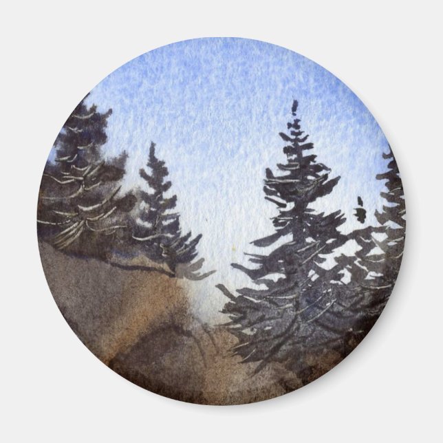 Imã Imagem da Árvore Pine (Frente)