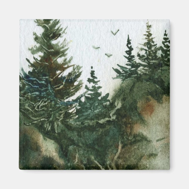 Imã Imagem da Árvore Pine (Frente)