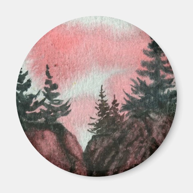 Imã Imagem da Árvore Pine (Frente)