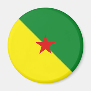 Imã Imagem da Bandeira de Guyane Fisheye