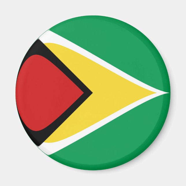 Imã Imagem da Bandeira do Guiana Fisheye (Frente)