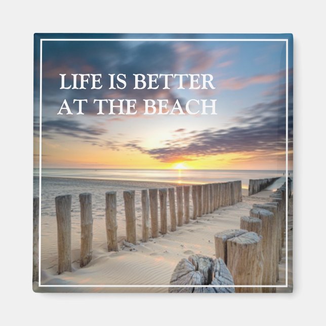 Imã Imagem da Cena de Praia (Frente)