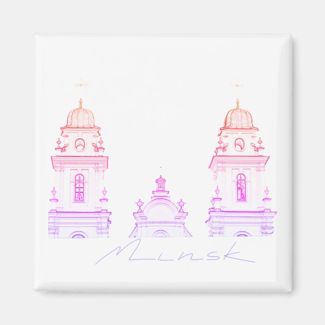 Imã Imagem da Cidade de Belarus Minsk (Frente)