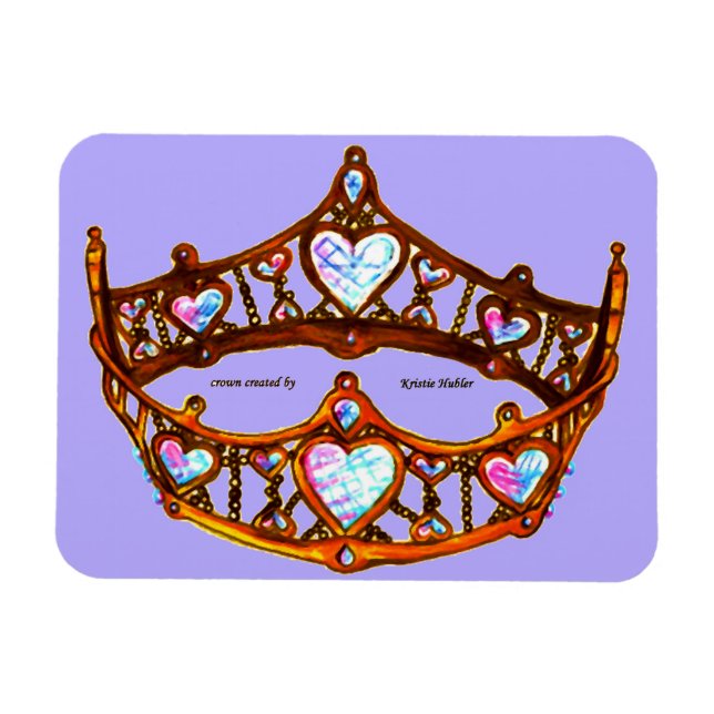 Ímã Imagem da Coroa Dourada Tiara Periwinkle (Horizontal)