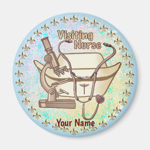 Imã Imagem da Enfermeira Visitante Collage