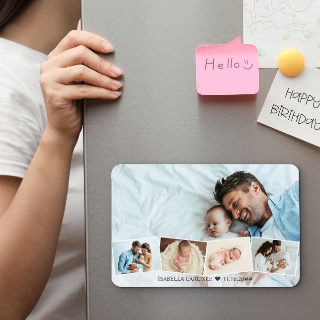 Ímã Imagem da Faixa de Fotos do Bebê Zigzag (Criador carregado)