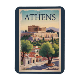Ímã Imagem da Grécia de Atenas Vintage