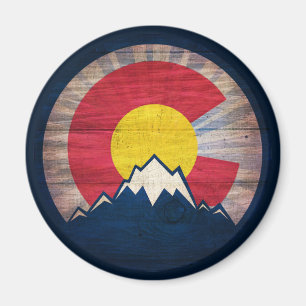 Imã Imagem da montanha russa da bandeira do Colorado