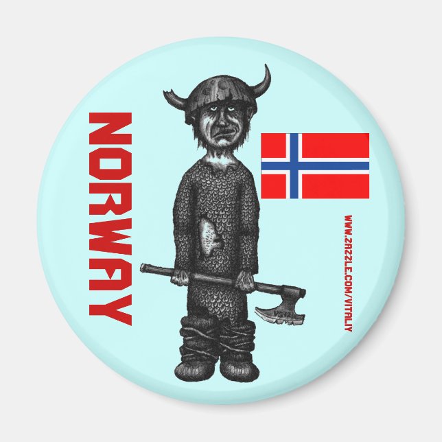 Imã Imagem da Noruega com vibrações engraçadas (Frente)