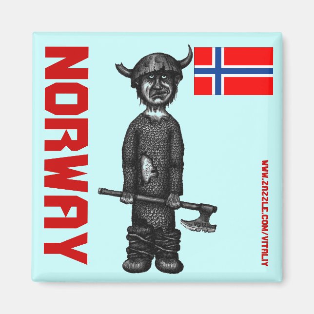 Imã Imagem da Noruega com vibrações engraçadas (Frente)