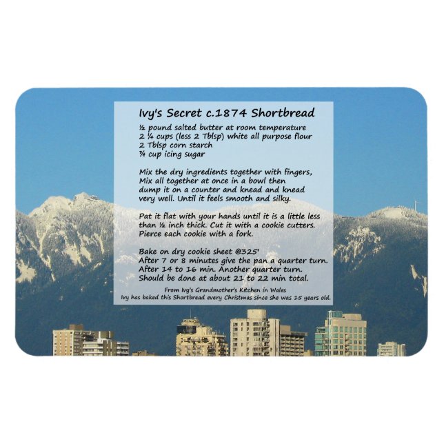 Ímã Imagem da receita de pão duro de Ivy em 1874 (Horizontal)