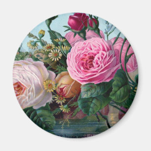 Imã Imagem das Flores de Vintagem