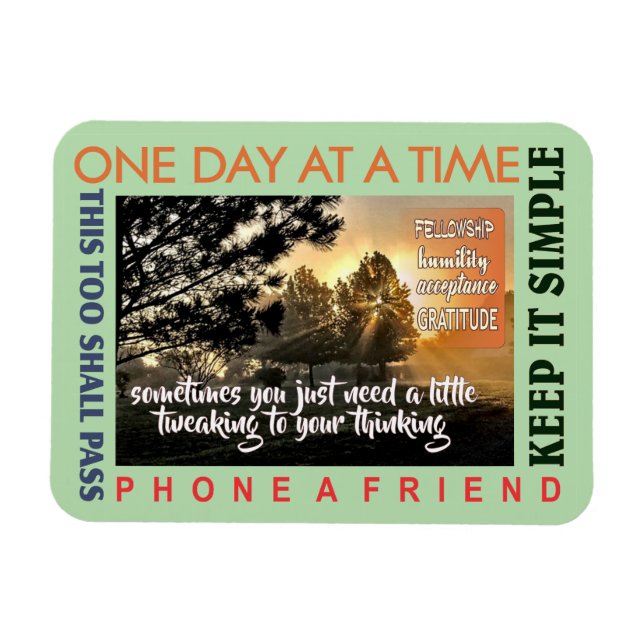 Ímã Imagem de ajuste de recuperação de 12 passos 25 (Horizontal)