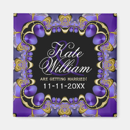 Imã Imagem de Anúncio de Casamento de Satin Roxo