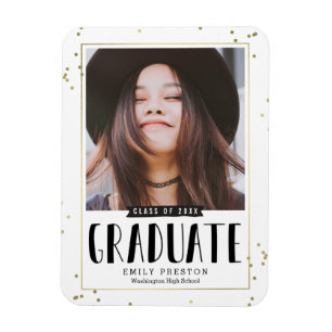 Ímã Imagem de Anúncio de Graduação Chic em Bubble