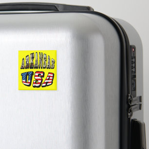 Imã Imagem de Arkansas e Texto de Sinalizador EUA