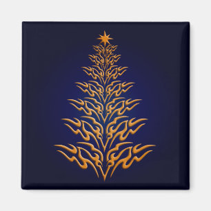 Imã Imagem de Árvore de Natal Na moda azul