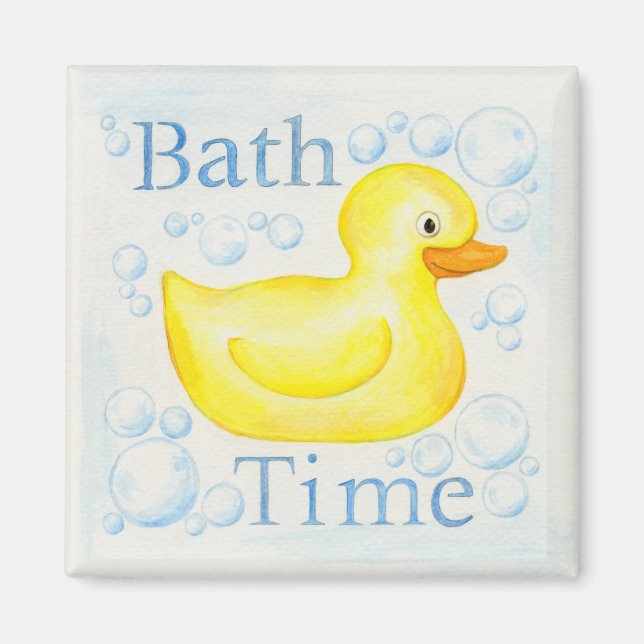 Imã Imagem de Bath Time Rubber Ducky (Frente)