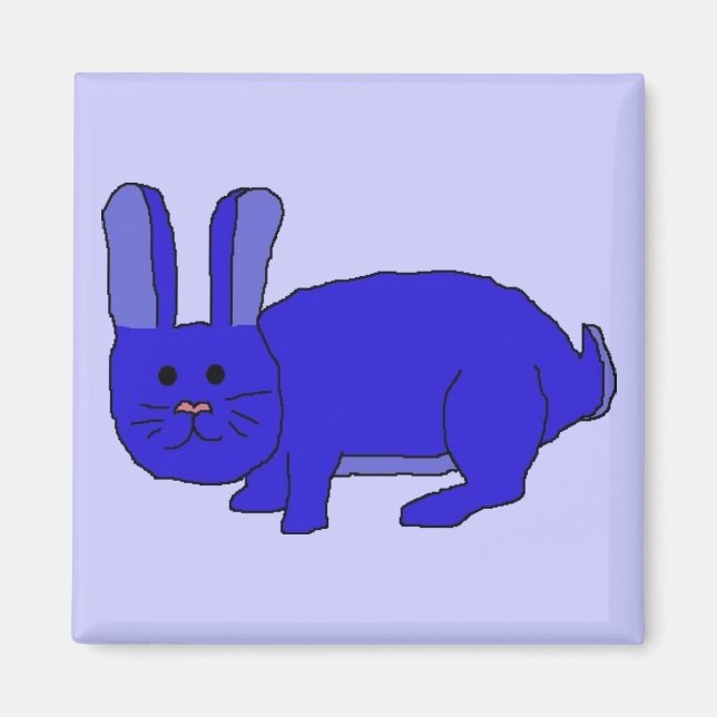 Imã Imagem de Bunny Indigo (Frente)