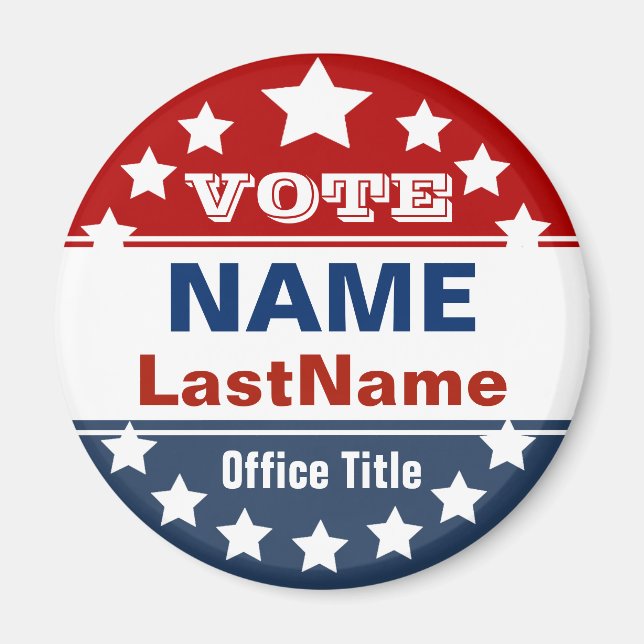 Imã Imagem de Campanha Personalizada (Frente)