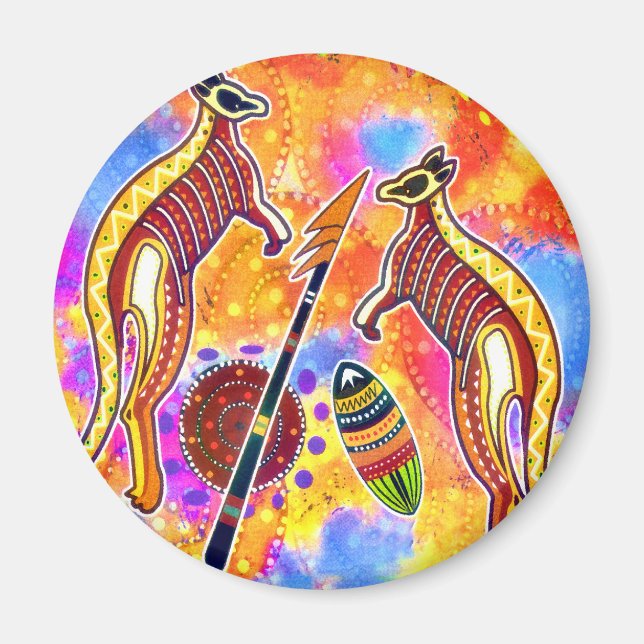 Imã Imagem de cangurus (Frente)