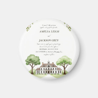 Imã Imagem de Casamento de Aquarela Elegante | Floral