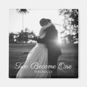Imã Imagem de Casamento de Texto Personalizável