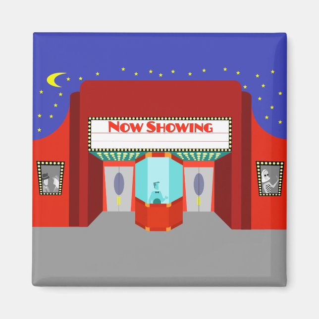 Imã Imagem de Cinema Retroativo (Frente)