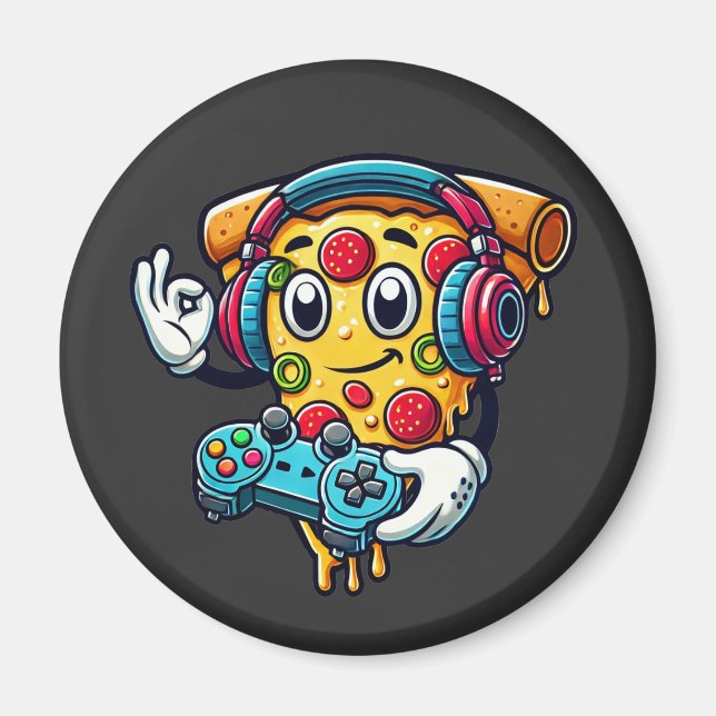 Imã Imagem de Comida para jogos de Pizza para Jogador (Frente)