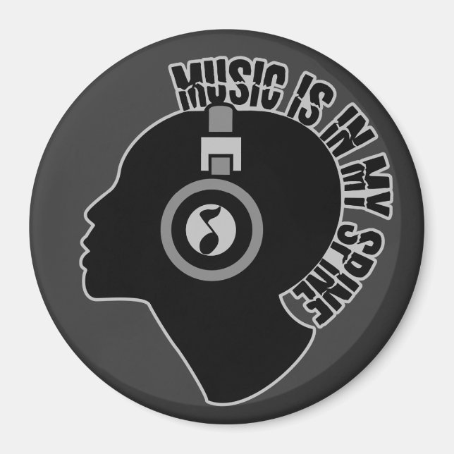 Imã Imagem de cores personalizadas de música (Frente)