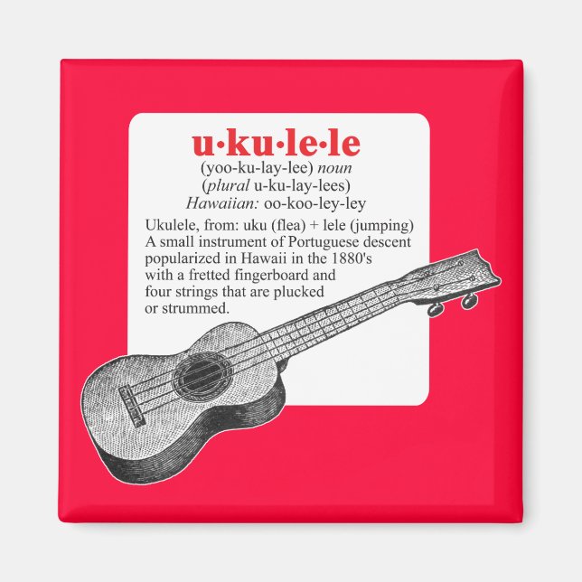 Imã Imagem de Definição Ukulele (Frente)