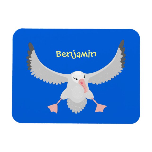 Ímã Imagem de desenho animado de aves voadoras de alba (Horizontal)