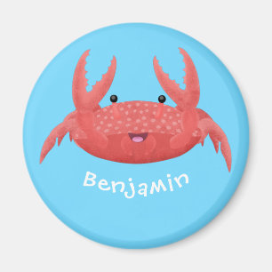 Imã Imagem de desenho animado de caranguejo vermelho-b