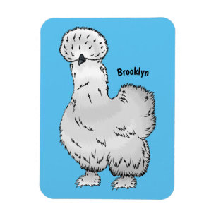 Ímã Imagem de desenho animado de frango Silkie