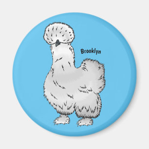 Imã Imagem de desenho animado de frango Silkie