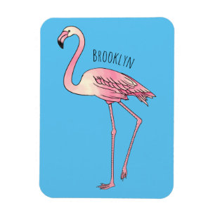 Ímã Imagem de desenho animado de pássaro Flamingo