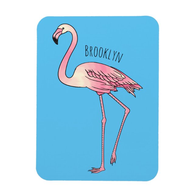 Ímã Imagem de desenho animado de pássaro Flamingo (Vertical)