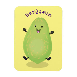 Ímã Imagem de desenho animado de pata de papaia cawaii