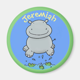 Imã Imagem de desenho animado de um bebê hippo bonito