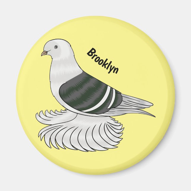 Imã Imagem de desenho animado do pombo-escudo-saxão (Frente)