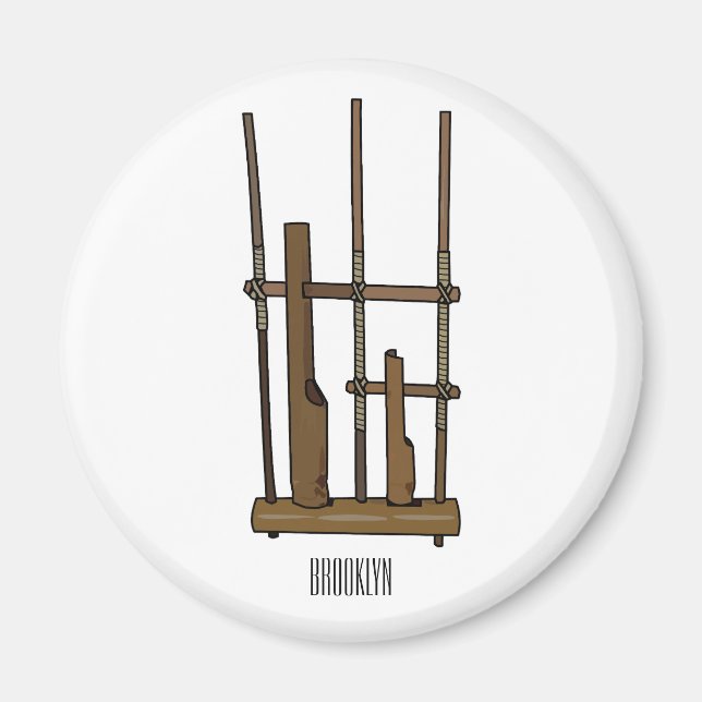 Imã Imagem de desenhos angklung (Frente)