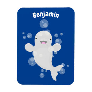 Ímã Imagem de desenhos animados das bolhas de baleia-b