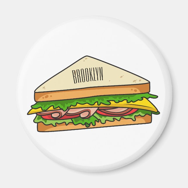 Imã Imagem de desenhos em Sandwich (Frente)